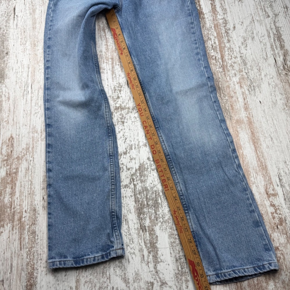 Y2K London Jean Vintage Straight Leg Patchwork Sexy Butt Spell Out Denim Size 6 - Picture 9 of 11